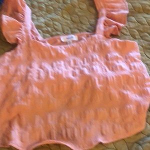 Orange Ruffle Top